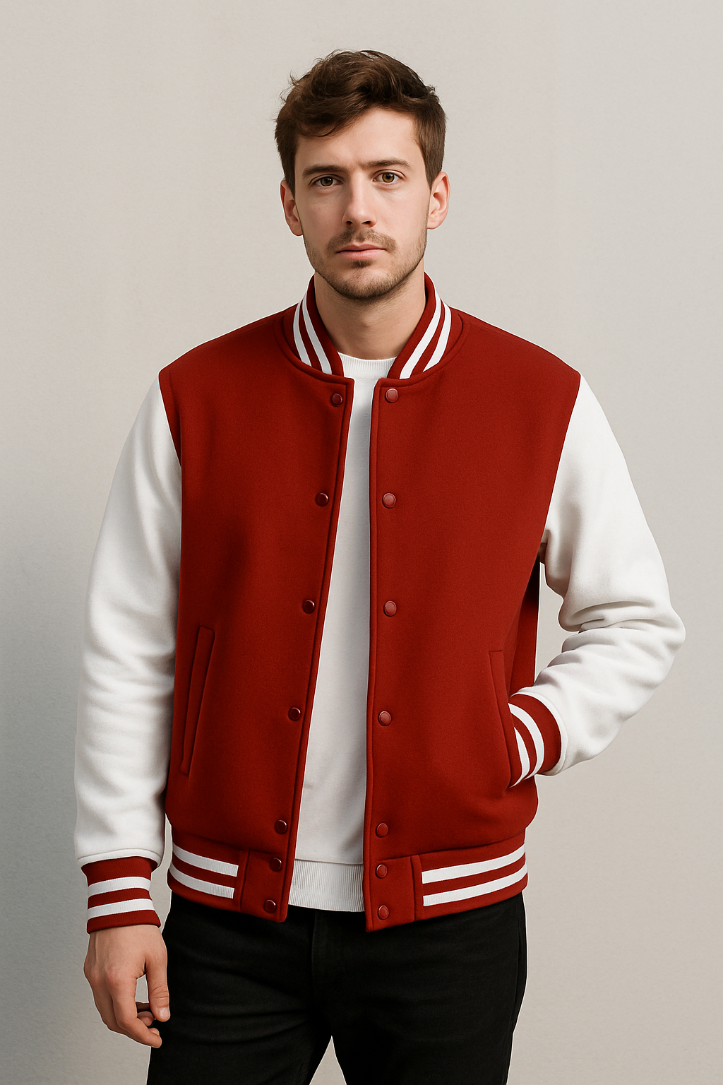 Red & White Varsity Jacket