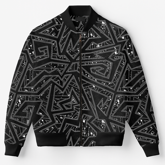 Monochrome Maze Tech Jacket